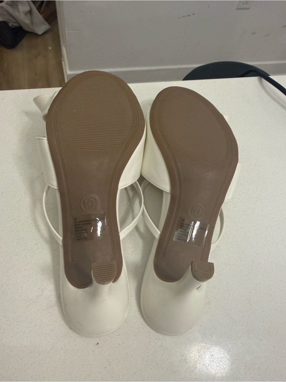 a new day White Floral Slip-On Heels for Women - Picture 4 of 4